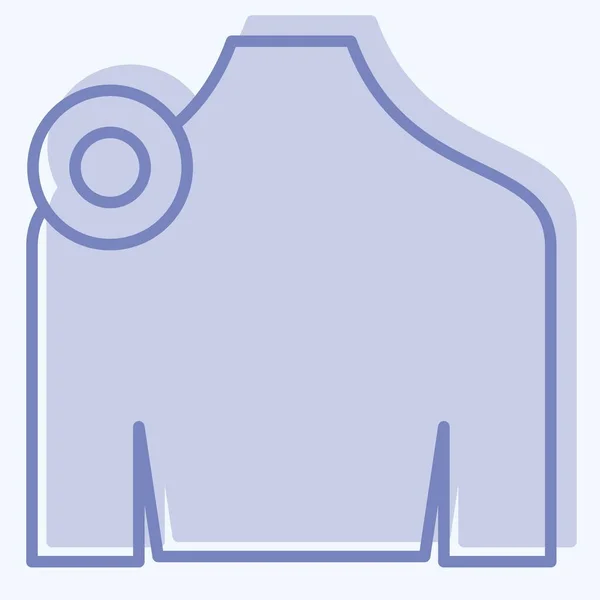 Icon Shoulder Relacionado Com Símbolo Body Ache Estilo Dois Tons —  Vetores de Stock