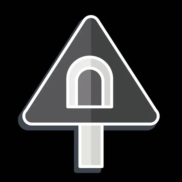 Symbolstraße Zusammenhang Mit Verkehrszeichen Symbol Hochglanzstil Einfaches Design Editierbar Einfache — Stockvektor