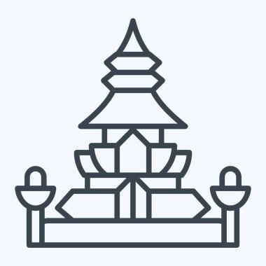 Simge Kralı Norodom Stupa. Kamboçya sembolüyle ilgili. Sıra tarzı. Basit dizayn edilebilir. Basit resimleme