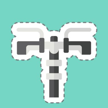 Bisiklet sembolüyle ilişkili çıkartma hattı kesimi. Basit dizayn edilebilir. Basit resimleme