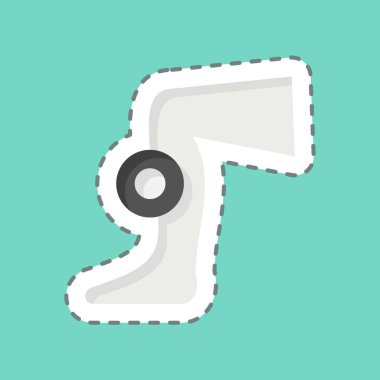 Çıkartma çizgisi Shin 'i kesti. Vücut Ache sembolüyle ilgili. Basit dizayn edilebilir. Basit resimleme