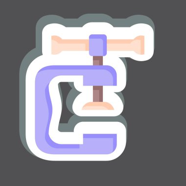 Çıkartma kıskacı. Kaynak aletleri sembolüyle ilgili. Basit dizayn edilebilir. Basit resimleme