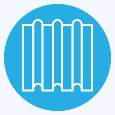 Simge Çelik Çarşaf. Bina materyali sembolüyle ilgili. Mavi gözlü. Basit dizayn edilebilir. Basit resimleme