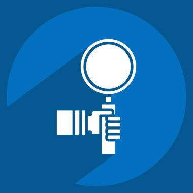 Simge Midge. Biyokimya sembolüyle ilgili. Uzun gölge tarzı. Basit dizayn edilebilir. Basit resimleme