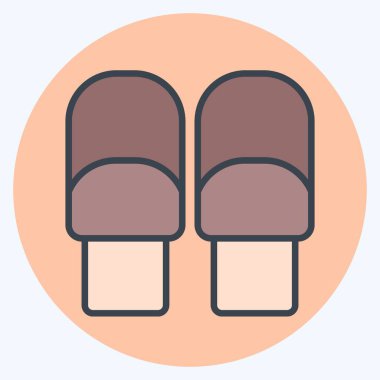 Simge Yuvarlaması. Kahvaltı sembolüyle ilgili. renk arkadaşı stili. Basit dizayn edilebilir. Basit resimleme