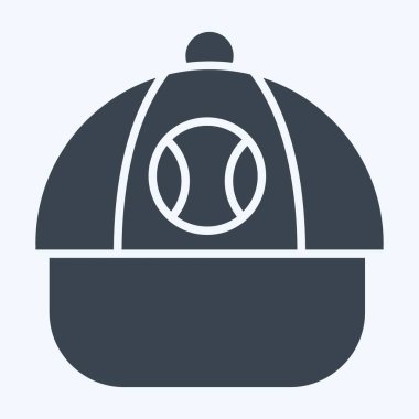 Beyzbol şapkası. Beyzbol sembolüyle ilgili. Kabartma tarzı. Basit dizayn edilebilir. Basit resimleme