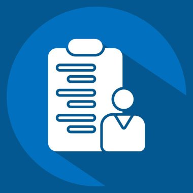 Simge Proje Yönetimi. İş Analizi sembolüyle ilgili. Uzun gölge tarzı basit tasarım düzenlenebilir. Basit resimleme