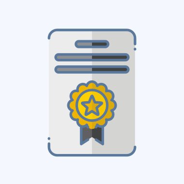 Ödül sembolü ile ilgili Simge Ödülü 7. Karalama stili. Basit dizayn edilebilir. Basit resimleme