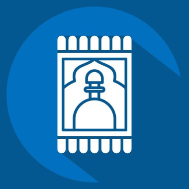 Simge Dua Halısı. Suudi Arabistan sembolüyle ilgili. Uzun gölge tarzı. Basit dizayn edilebilir. Basit resimleme