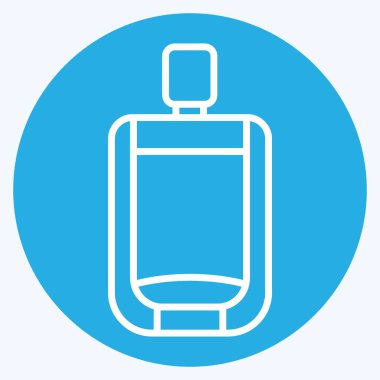 Simge sidiği. Banyo sembolüyle ilgili. Mavi gözlü. Basit dizayn edilebilir. Basit resimleme