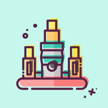 Icon Taipei. Başkent sembolüyle ilgili. MBE tarzı. Basit dizayn edilebilir. Basit resimleme