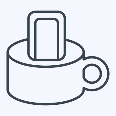 Simge Pottage. Kahvaltı sembolüyle ilgili. Sıra tarzı. Basit dizayn edilebilir. Basit resimleme