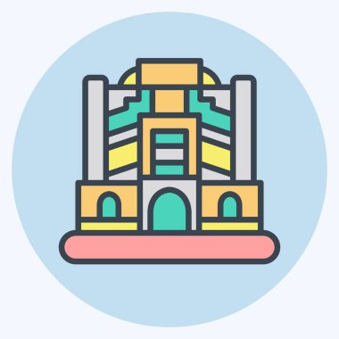 İkon Bağdat. Başkent sembolüyle ilgili. renk arkadaşı stili. Basit dizayn edilebilir. Basit resimleme