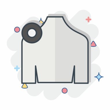 Simge Omuz. Vücut Ache sembolüyle ilgili. Çizgi roman. Basit dizayn edilebilir. Basit resimleme