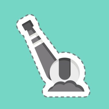 Çıkartma çizgisi Beyzbol 'u kesti. Beyzbol sembolüyle ilgili. Basit dizayn edilebilir. Basit resimleme