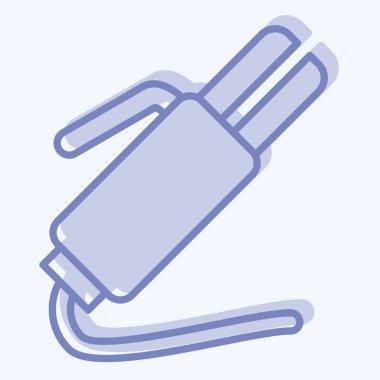 Kaynak Malzemeleri Sembolü ile ilgili Simge Elektro Holder 2. İki ton stili. Basit dizayn edilebilir. Basit resimleme