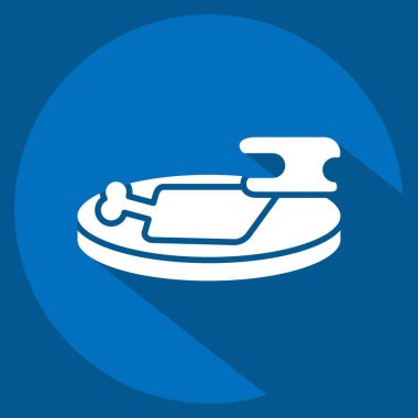 Icon Ragu Sach inliyor. Kamboçya sembolüyle ilgili. Uzun gölge tarzı. Basit dizayn edilebilir. Basit resimleme