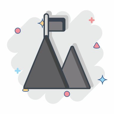 Simge Golü. İş Analizi sembolüyle ilgili. komik stil basit tasarım düzenlenebilir. Basit resimleme