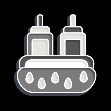 İkon Sosisli. Beyzbol sembolüyle ilgili. Parlak bir stil. Basit dizayn edilebilir. Basit resimleme