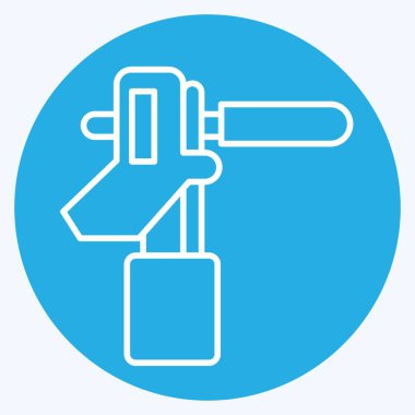 Kaynak Malzemeleri Sembolü ile ilgili Simge Elektro Holder 3. Mavi gözlü. Basit dizayn edilebilir. Basit resimleme