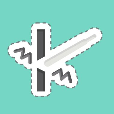 Çıkartma hattı kaynakçılığı kesti. Kaynak aletleri sembolüyle ilgili. Basit dizayn edilebilir. Basit resimleme