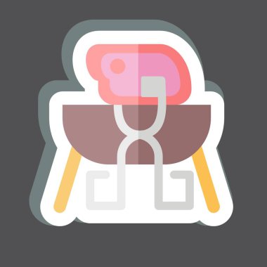 Çıkartma maşası. Kamp sembolüyle ilgili. Basit dizayn edilebilir. Basit resimleme