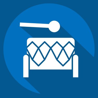 Simge Davulu. Amerikan Yerli Sembolü ile ilgili. Uzun gölge tarzı. Basit dizayn edilebilir. Basit resimleme