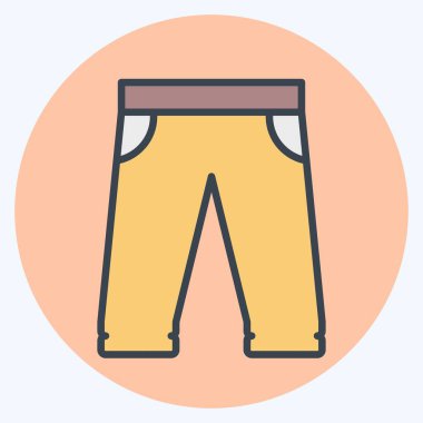 Beyzbol pantolonu. Beyzbol sembolüyle ilgili. renk arkadaşı stili. Basit dizayn edilebilir. Basit resimleme