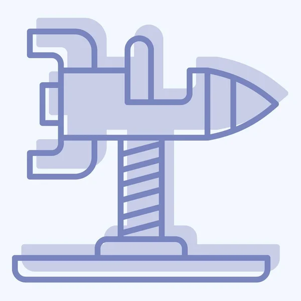 Icon Spring Swing Rocket Relacionado Con Símbolo Del Parque Atracciones — Vector de stock