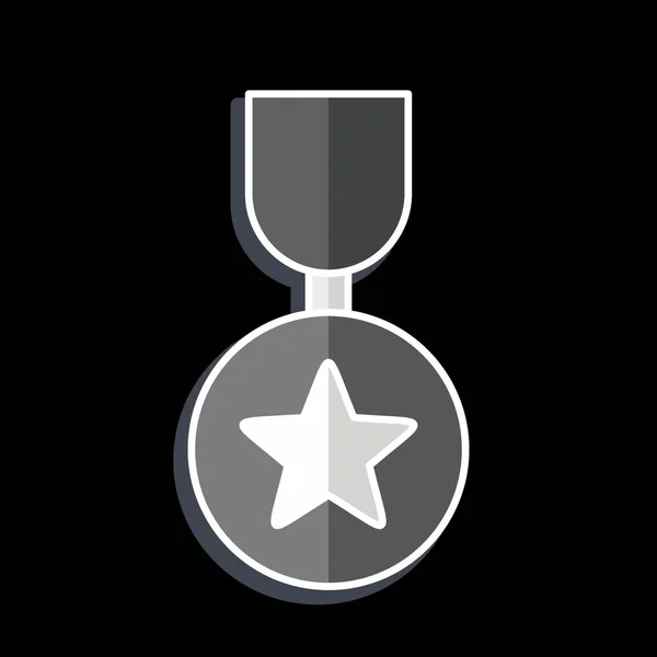 Icon Badge 1与奖牌号有关 光滑的风格 简单的设计可以编辑 简单的例子 — 图库矢量图片