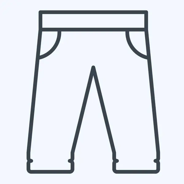 Icon Baseball Pants Související Symbolem Baseball Styl Čáry Jednoduchý Design — Stockový vektor
