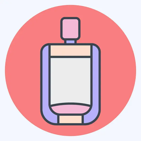 Ikone Urinal Zusammenhang Mit Badezimmer Symbol Farbe Mate Stil Einfaches — Stockvektor
