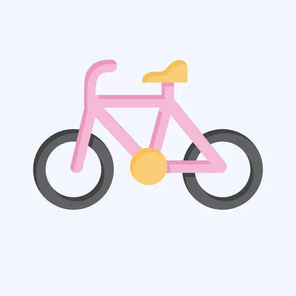 Ícone Bicicleta Relacionada Com Símbolo Bicicleta Estilo Plano Design Simples — Vetor de Stock