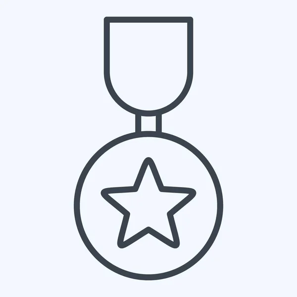 Ikona Odznak Vztahující Symbolu Ocenění Mbe Styl Jednoduchý Design Upravitelný — Stockový vektor
