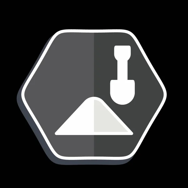 Icon Working Zusammenhang Mit Verkehrszeichen Symbol Hochglanzstil Einfaches Design Editierbar — Stockvektor