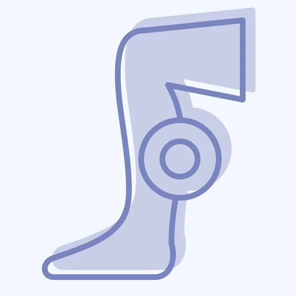 Icon Foot Боль Относится Символу Тела Аше Двухтональный Стиль Простой — стоковый вектор