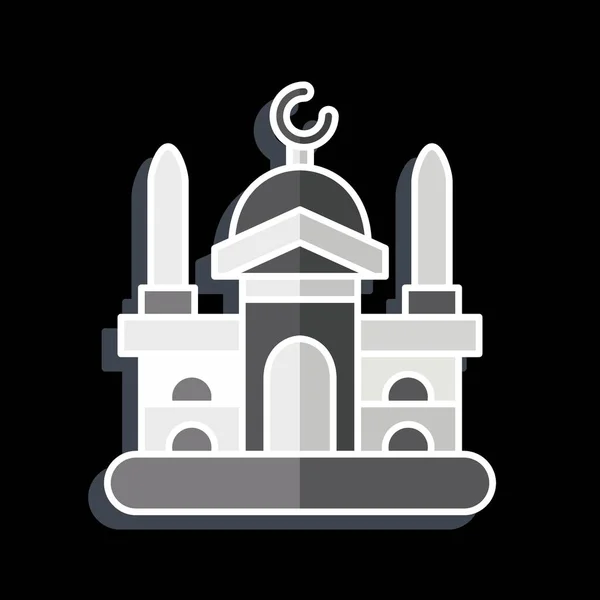 Ikone Damaskus Verwandt Mit Dem Symbol Des Kapitals Hochglanzstil Einfaches — Stockvektor