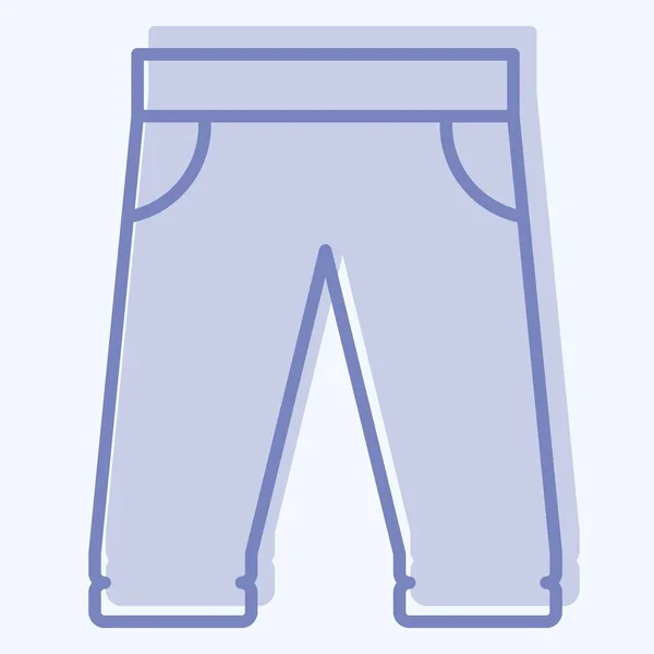 Icona Pantaloni Baseball Legati Simbolo Del Baseball Stile Bicolore Design — Vettoriale Stock