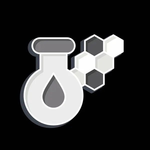 Chlorofil Ikonowy Związane Symbolem Biochemii Błyszczący Styl Prosty Projekt Można — Wektor stockowy