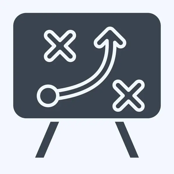 Icoonstrategie Gerelateerd Aan Business Analysis Symbool Glyph Stijl Eenvoudig Ontwerp — Stockvector