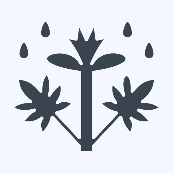 Icon Crow Cannabis Relacionado Con Símbolo Del Cannabis Estilo Glifo — Vector de stock