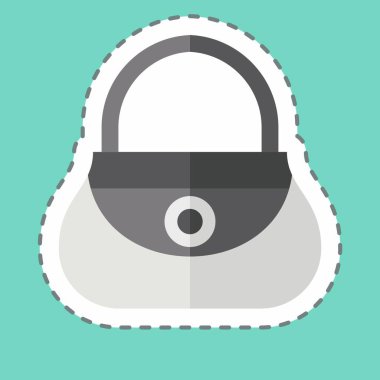 Çıkartma çizgisi Bag 'i kesti. Yerli halk sembolüyle ilgili. Basit dizayn edilebilir. Basit resimleme