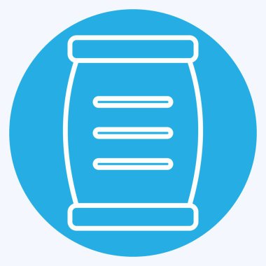 İkon çimento. Bina materyali sembolüyle ilgili. Mavi gözlü. Basit dizayn edilebilir. Basit resimleme