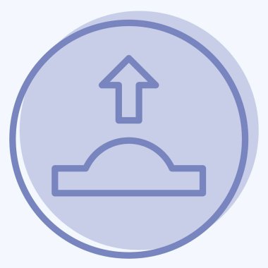 Simge Kamburu. Yol İşareti sembolüyle ilgili. İki ton stili. Basit dizayn edilebilir. Basit resimleme