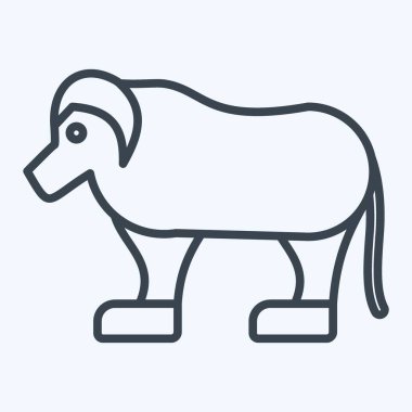 Simge Qiviut. Alaska sembolüyle ilgili. Sıra tarzı. Basit dizayn edilebilir. Basit resimleme