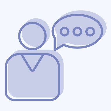 Simge Kullanıcı Hikayesi. İş Analizi sembolüyle ilgili. İki tonlu basit tasarım düzenlenebilir. Basit resimleme