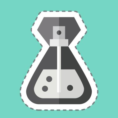 Çıkartma çizgisi parfümü kesti. Suudi Arabistan sembolüyle ilgili. Basit dizayn edilebilir. Basit resimleme