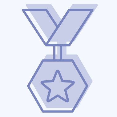 Ödül sembolüyle ilgili Simge 3. İki ton stili. Basit dizayn edilebilir. Basit resimleme