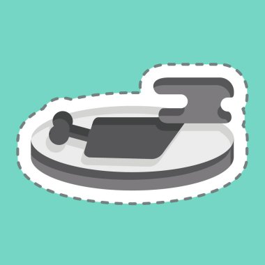 Çıkartma çizgisi Ragu Sach 'ı kesti. Kamboçya sembolüyle ilgili. Basit dizayn edilebilir. Basit resimleme