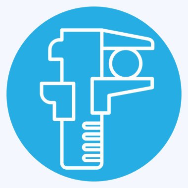 Simge Kaliper. Bina materyali sembolüyle ilgili. Mavi gözlü. Basit dizayn edilebilir. Basit resimleme